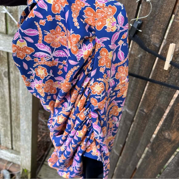 J Crew Ruched One Shoulder One Piece Floral Block Print Swimsuit NWT Sz 0 - Picture 7 of 16